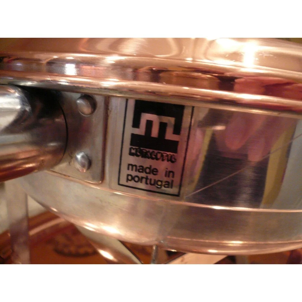 Metalutil Copper & White Ceramic Handle Chaffing Pan 6 Piece Set - Portugal